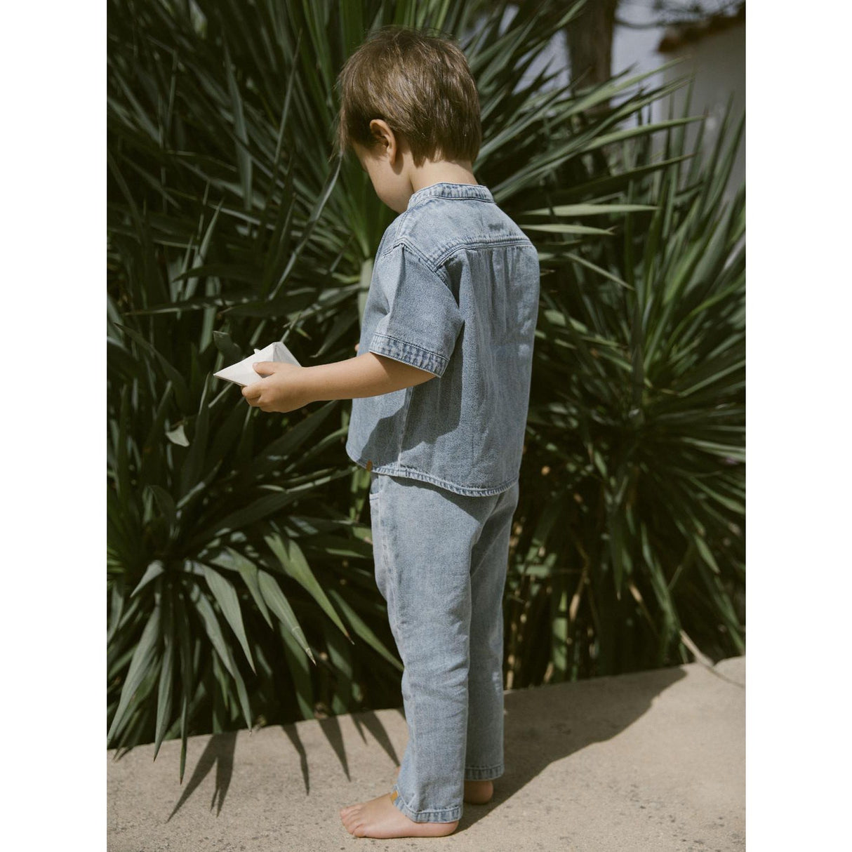 Lil'Atelier Medium Blue Denim Fundo Loose Denim Shirt