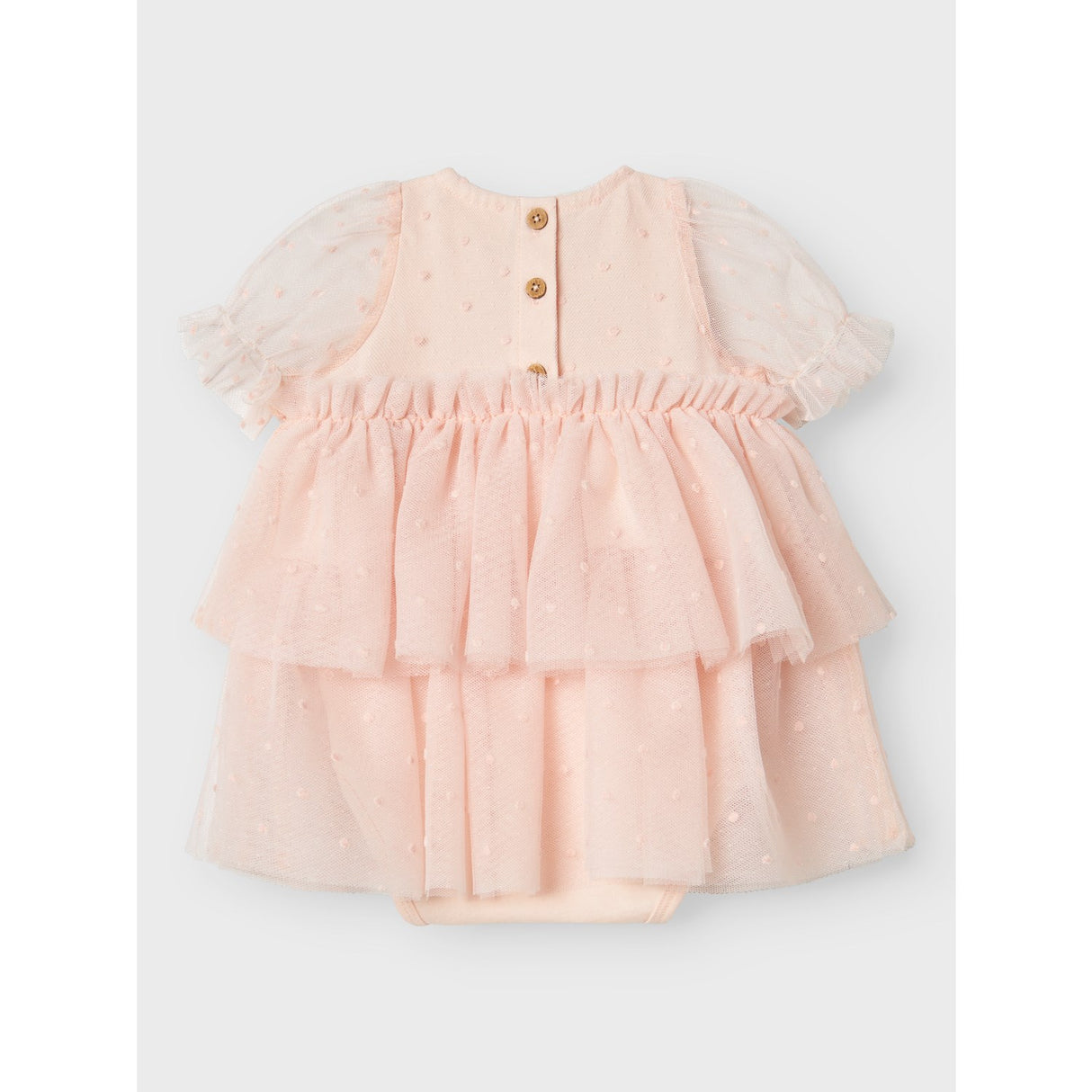 Lil'Atelier Peach Blush Frilla Loose Tulle Body Dress