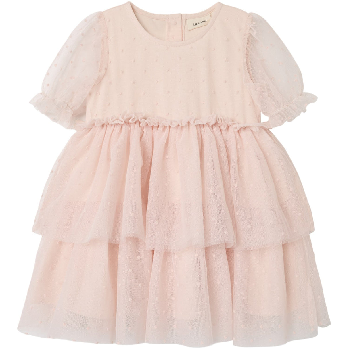 Lil'Atelier Peach Blush Frilla Loose Tulle Dress