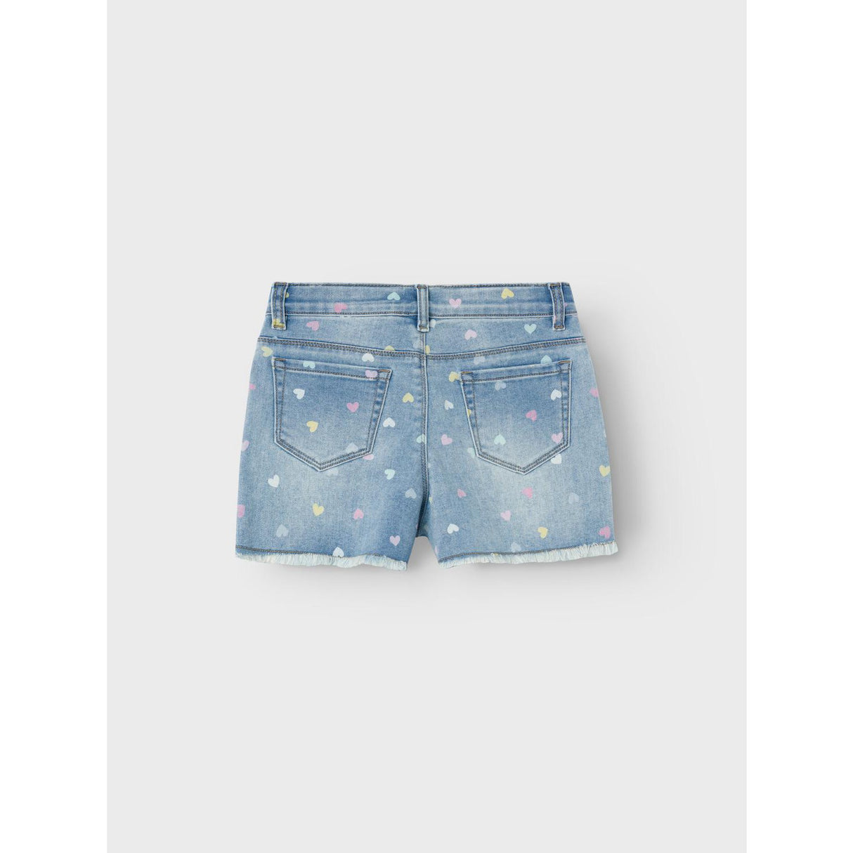 Name It Medium Blue Denim Rose High Waist Mom Denim Shorts Noos