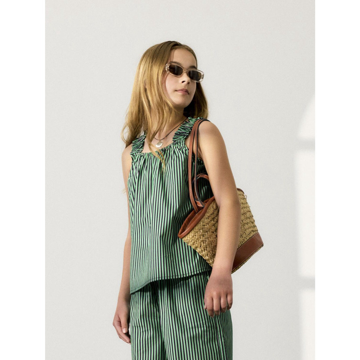 Name It Bright Green Filaura Strap Top