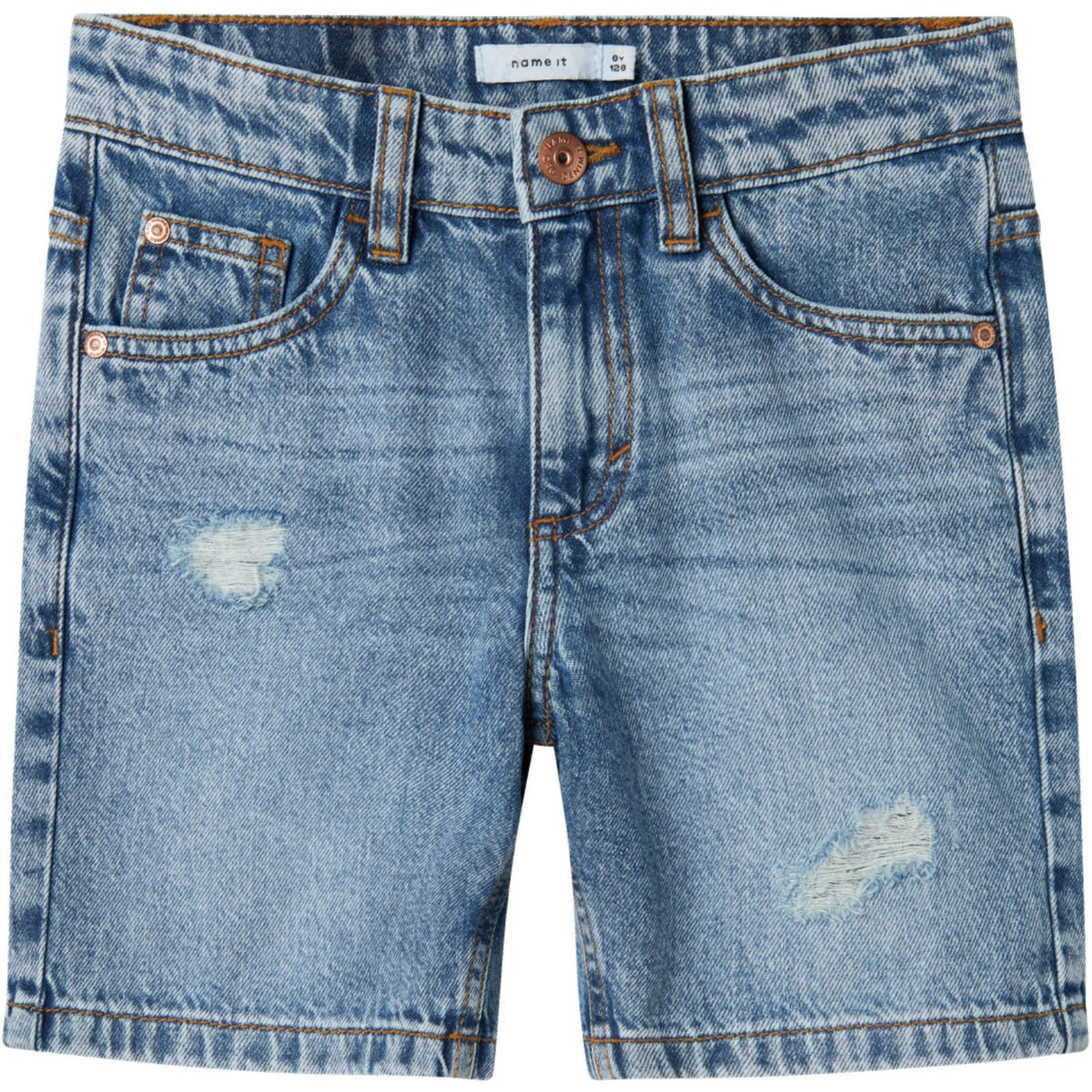 Name It Medium Blue Denim Silas Loose Denim Shorts Noos