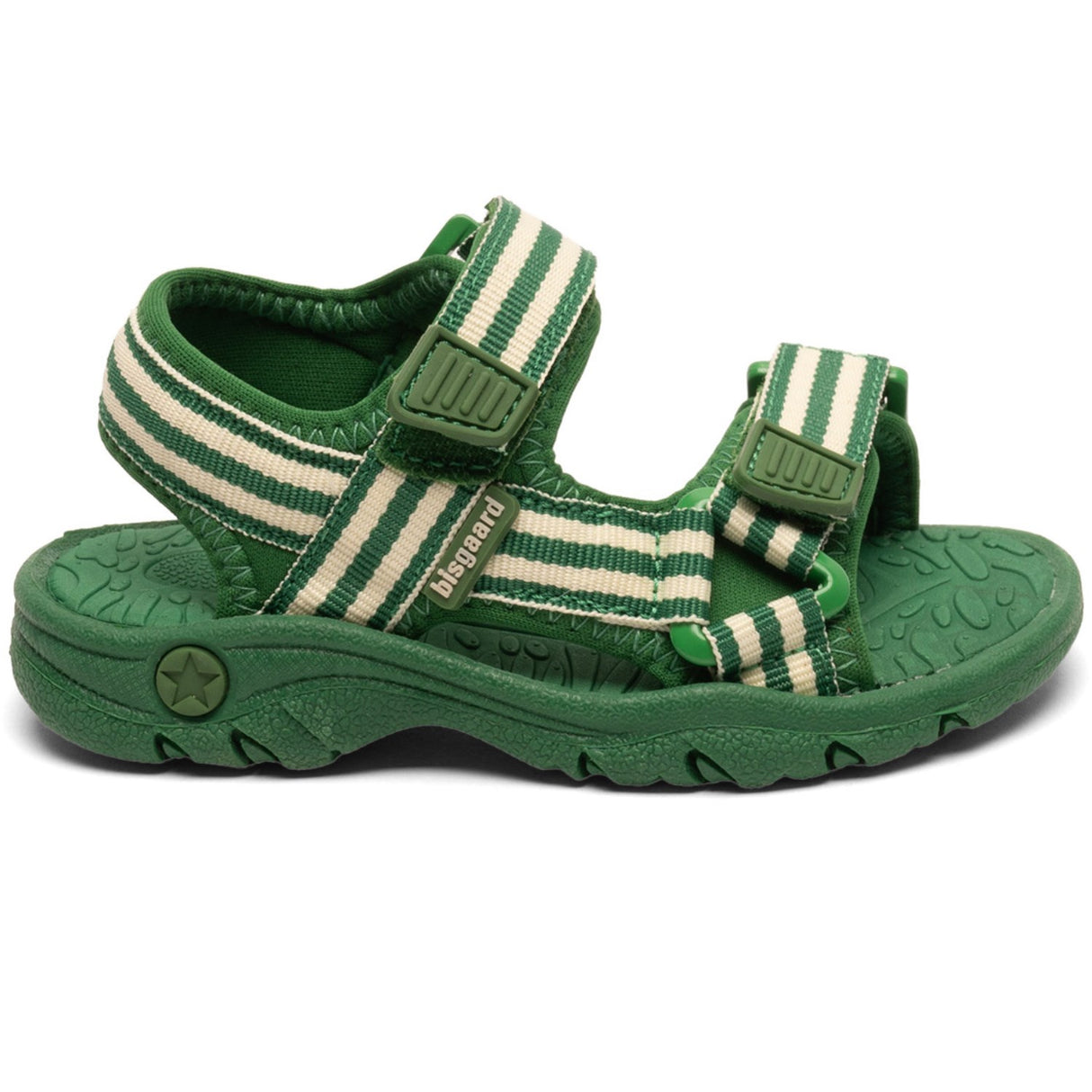 Bisgaard Emerald Green Stripes Trine Kjær X Addie Sandal