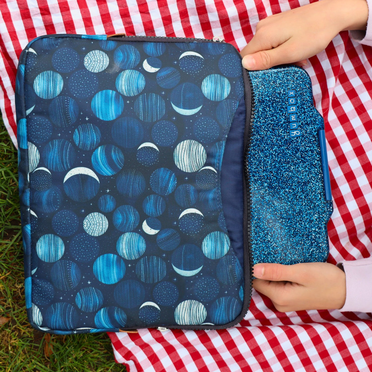 Yumbox Twilight Blue Glitter Prêt Stainless Steel 4-Sections