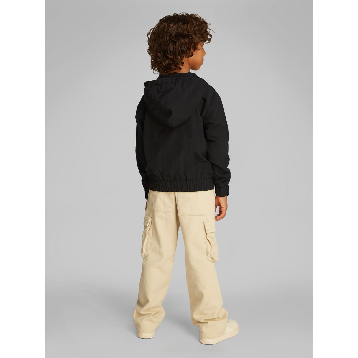 Calvin Klein Ck Black Essential Monologo Windbreaker Jacket