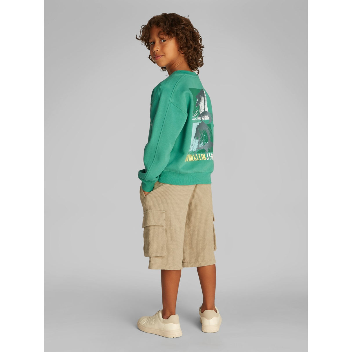 Calvin Klein Bahama Green Summer Backprint Cn Hoodie