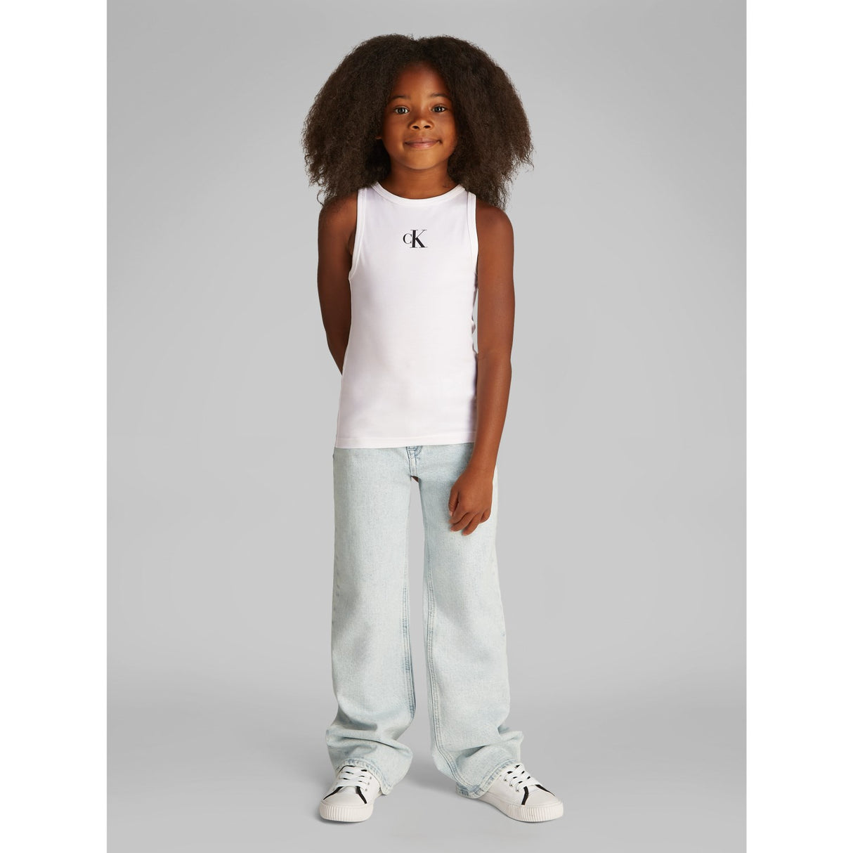 Calvin Klein Bright White Ck Logo Tank Top