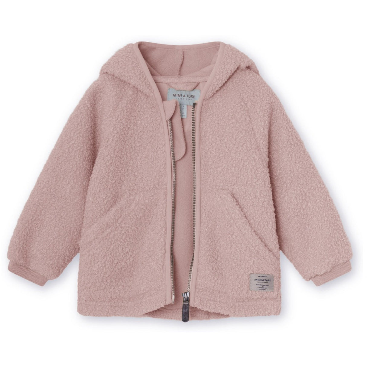 Mini A ture Cloudy Rose Liff Teddyfleece Jacket. GRS