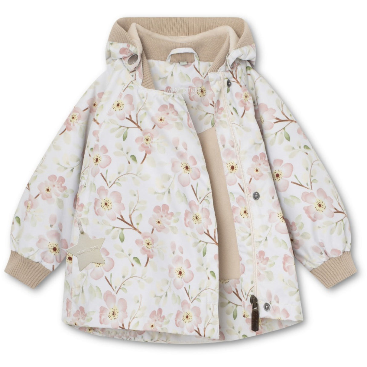 Mini A ture Sakura Spring Wiami Fleece Lined Printed Spring Jacket. GRS