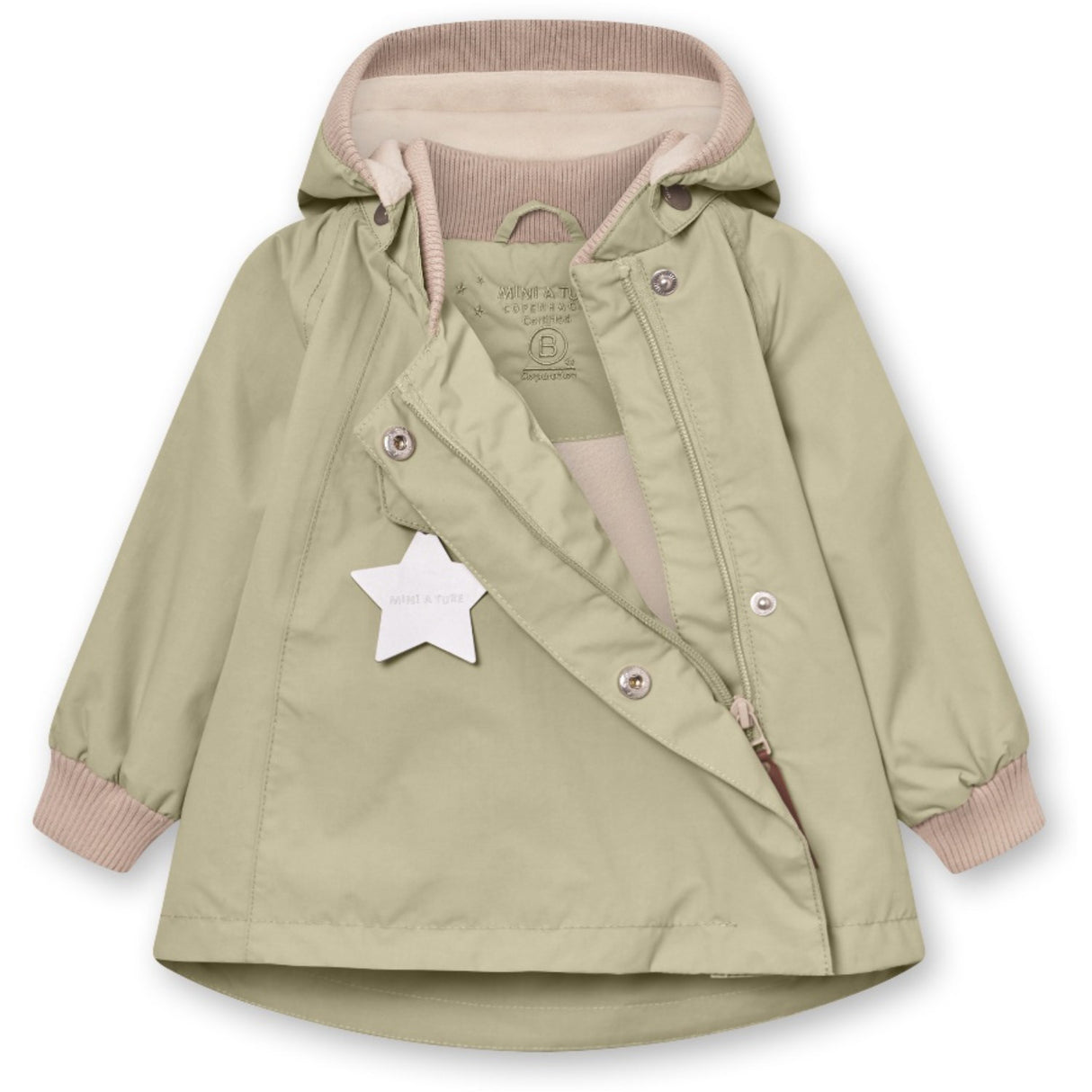 Mini A ture Elm Green Wai Fleece Lined Spring Jacket. GRS