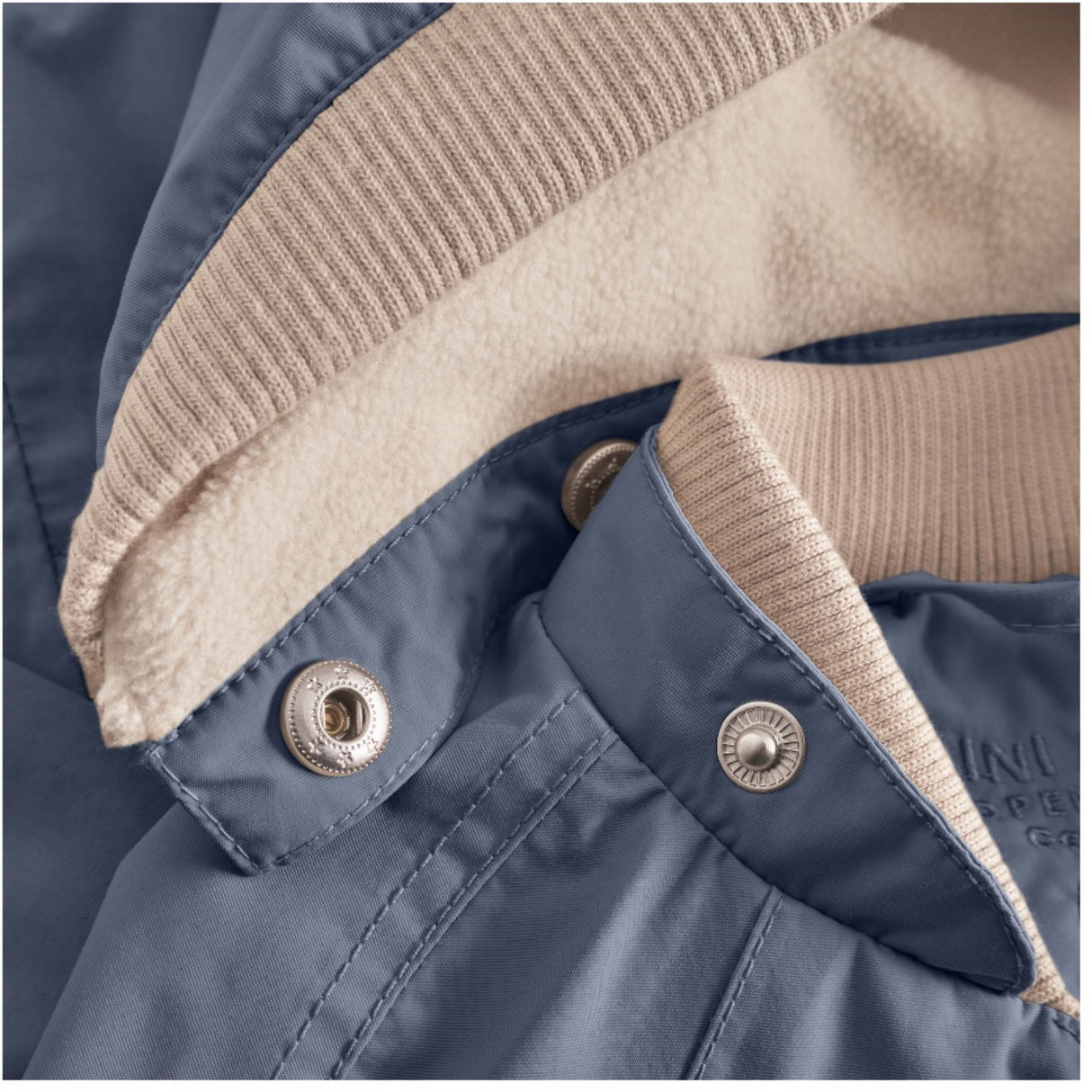 Mini A ture Ombre Blue Wai Fleece Lined Spring Jacket. GRS