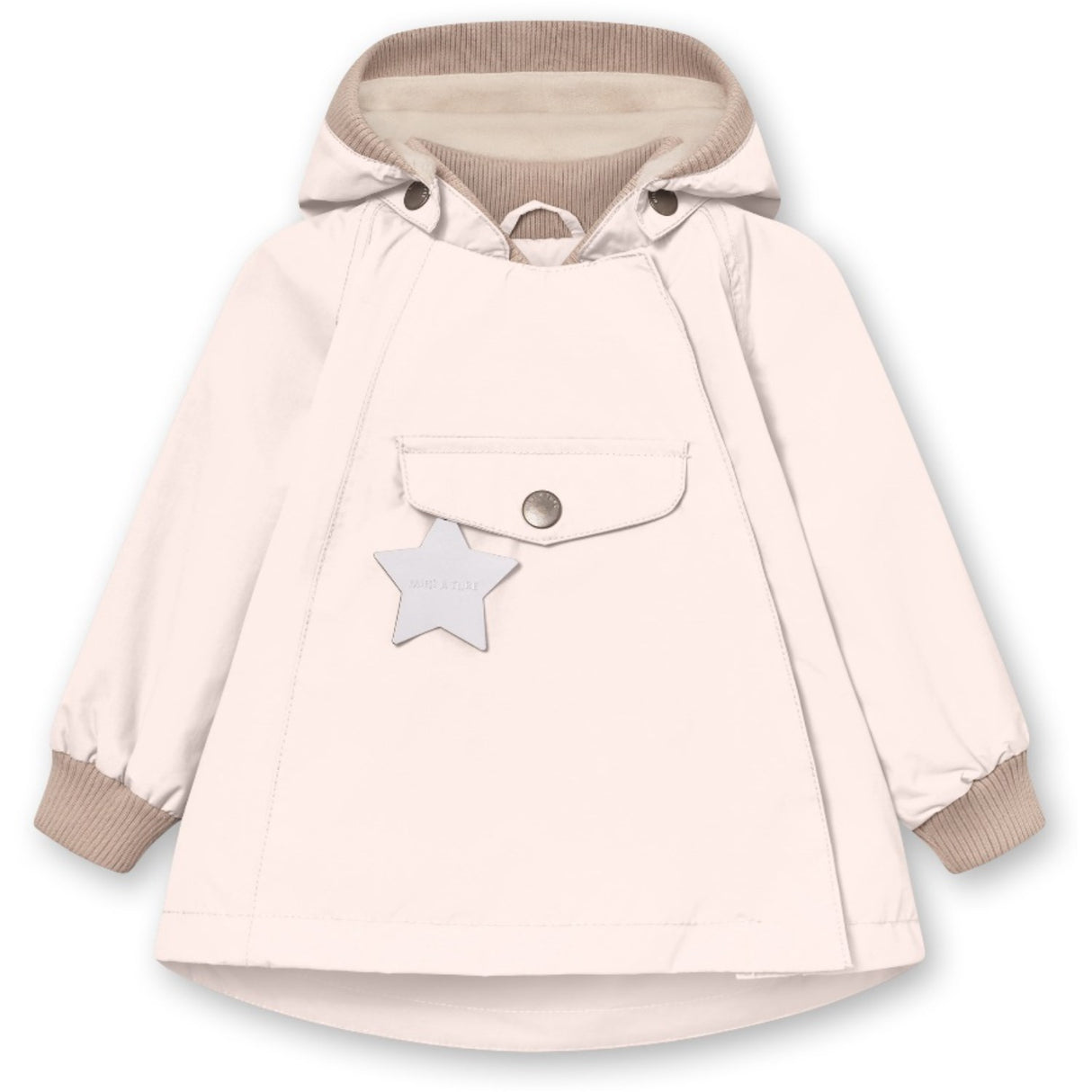 Mini A ture Silver Peony Wai Fleece Lined Spring Jacket. GRS