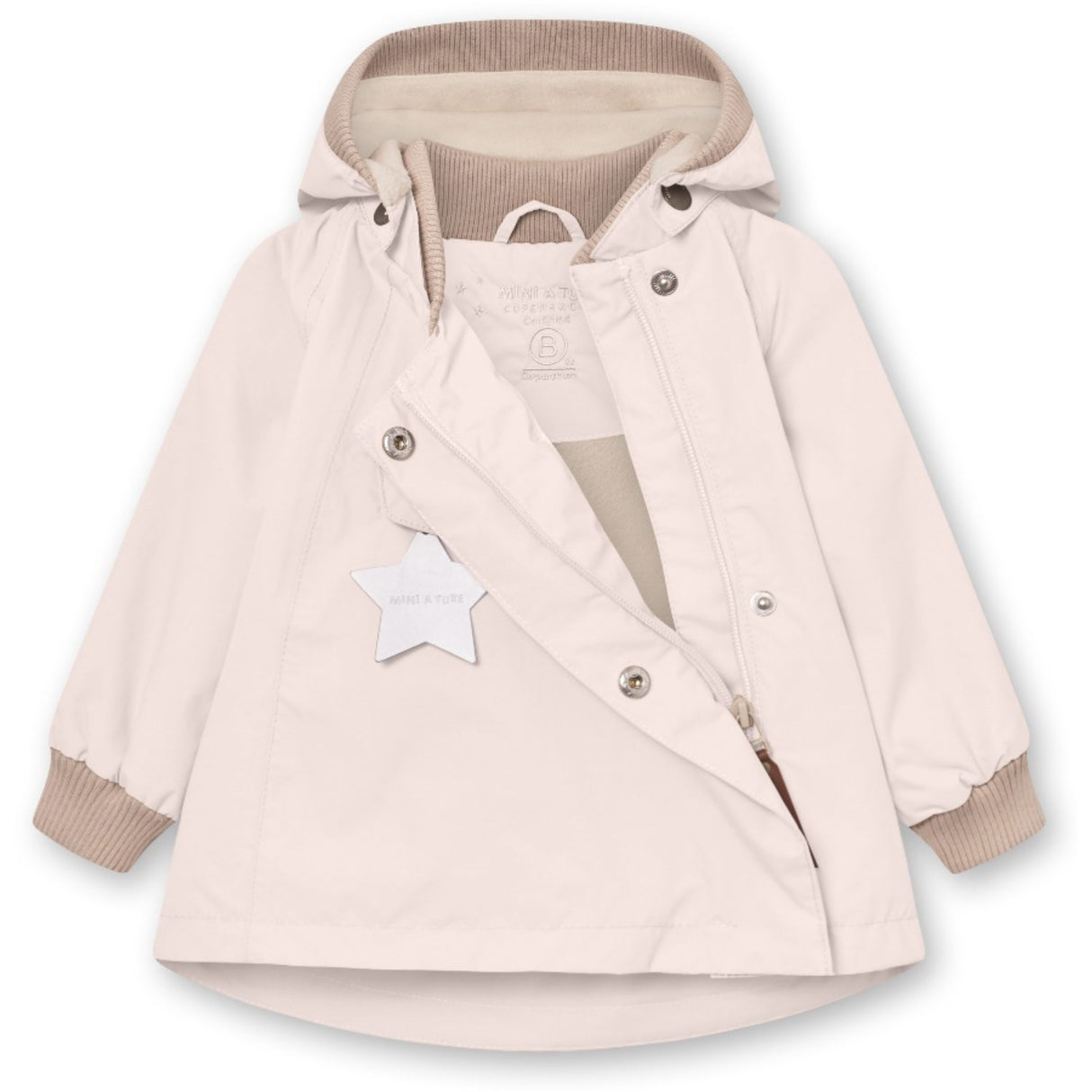 Mini A ture Silver Peony Wai Fleece Lined Spring Jacket. GRS