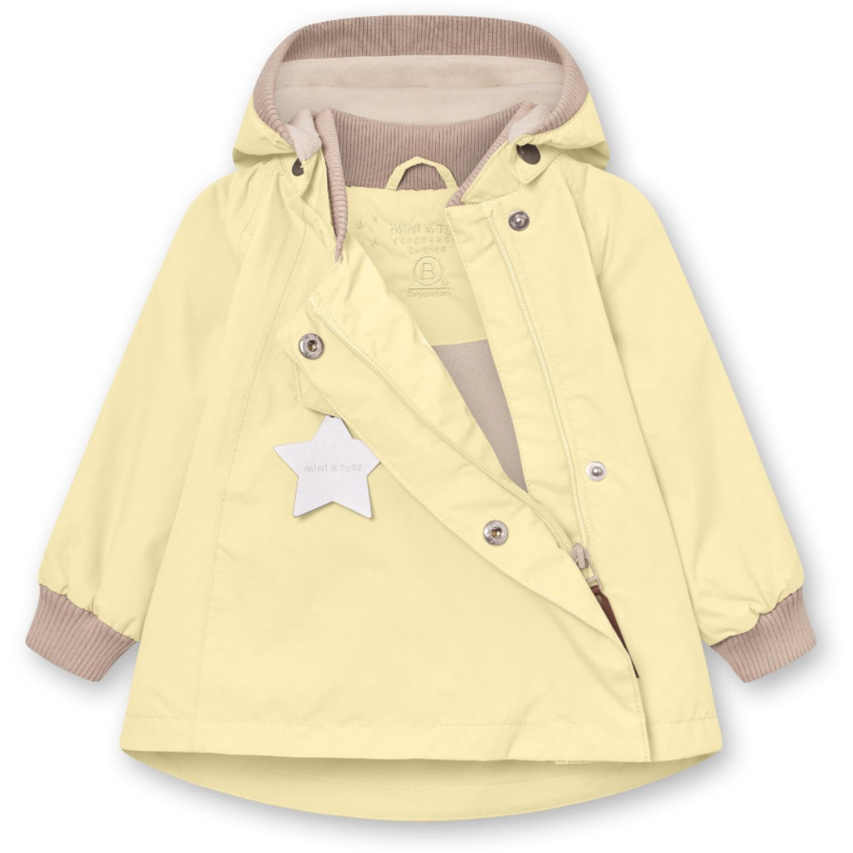 Mini A ture Double Cream Wai Fleece Lined Spring Jacket. GRS