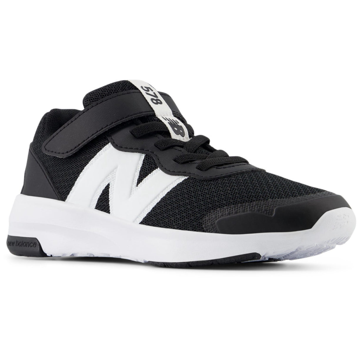 New Balance Black New Balance FreshFoam 578 Kids Bungee Lace With Top Strap