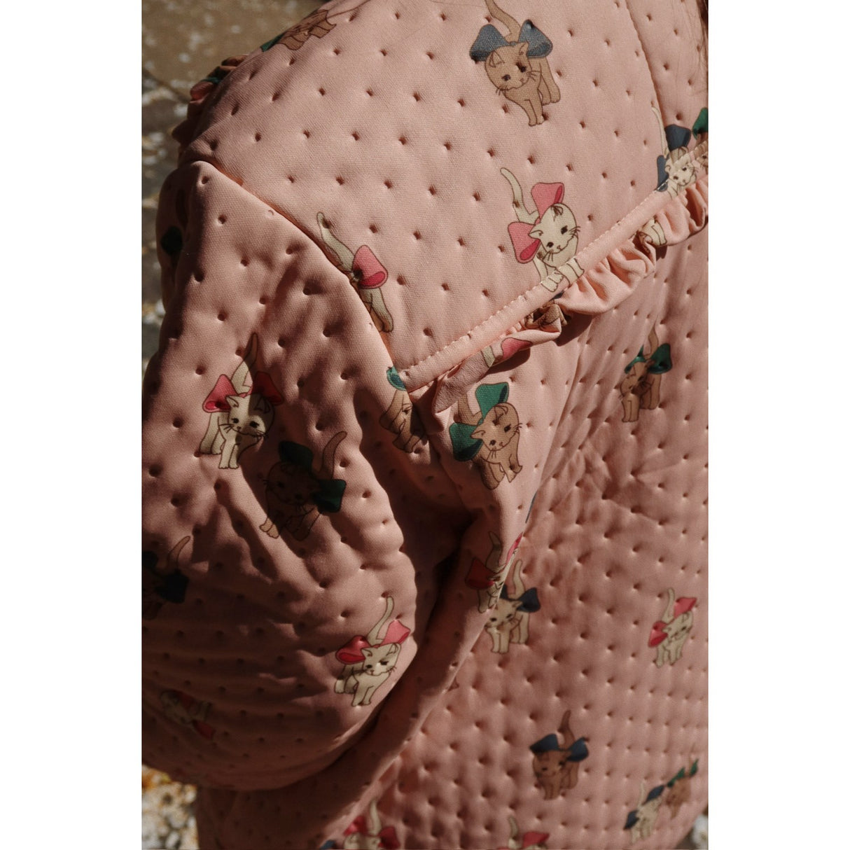 Konges Sløjd Bow Kitty Pink Thermo Frill Jacket Grs