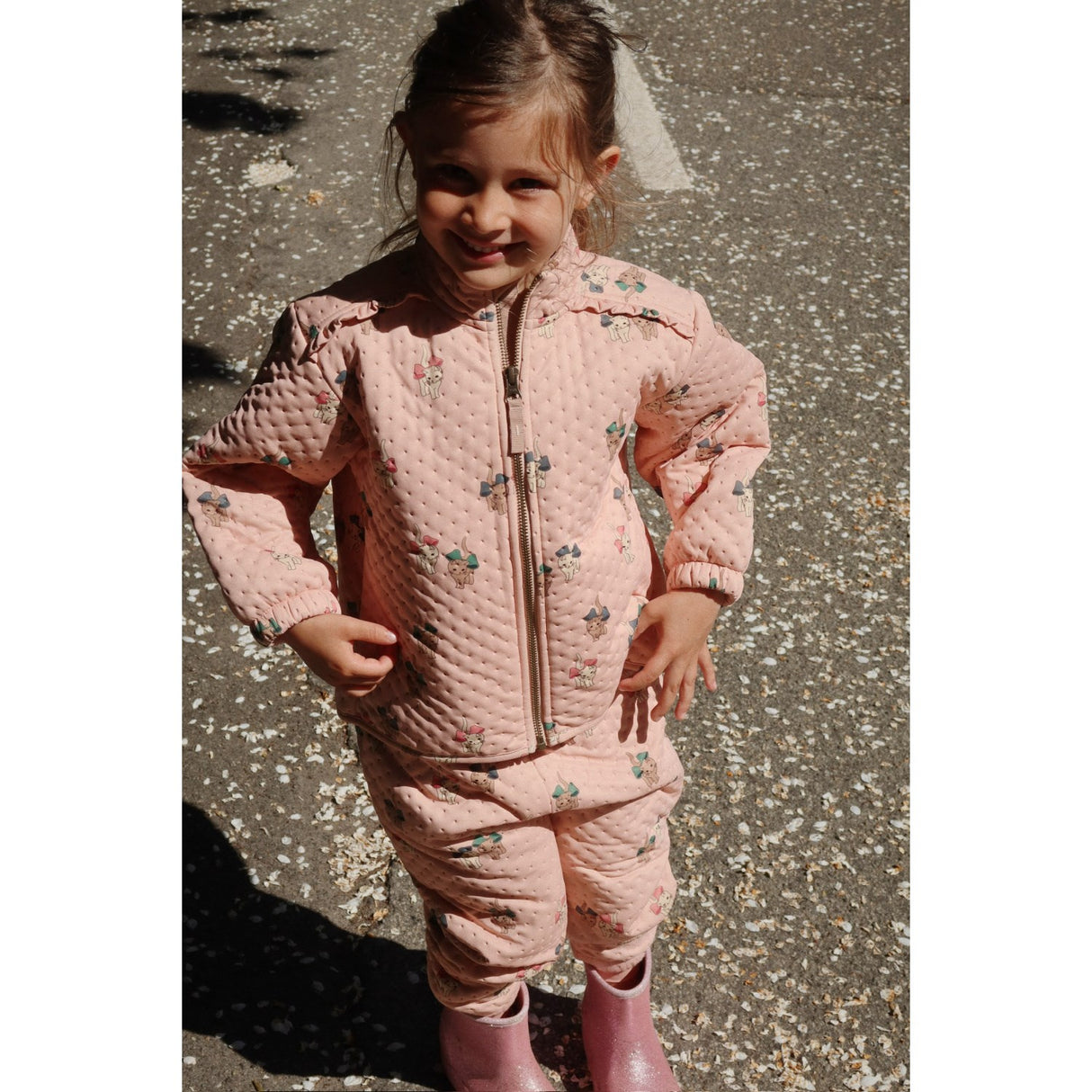 Konges Sløjd Bow Kitty Pink Thermo Pants Grs