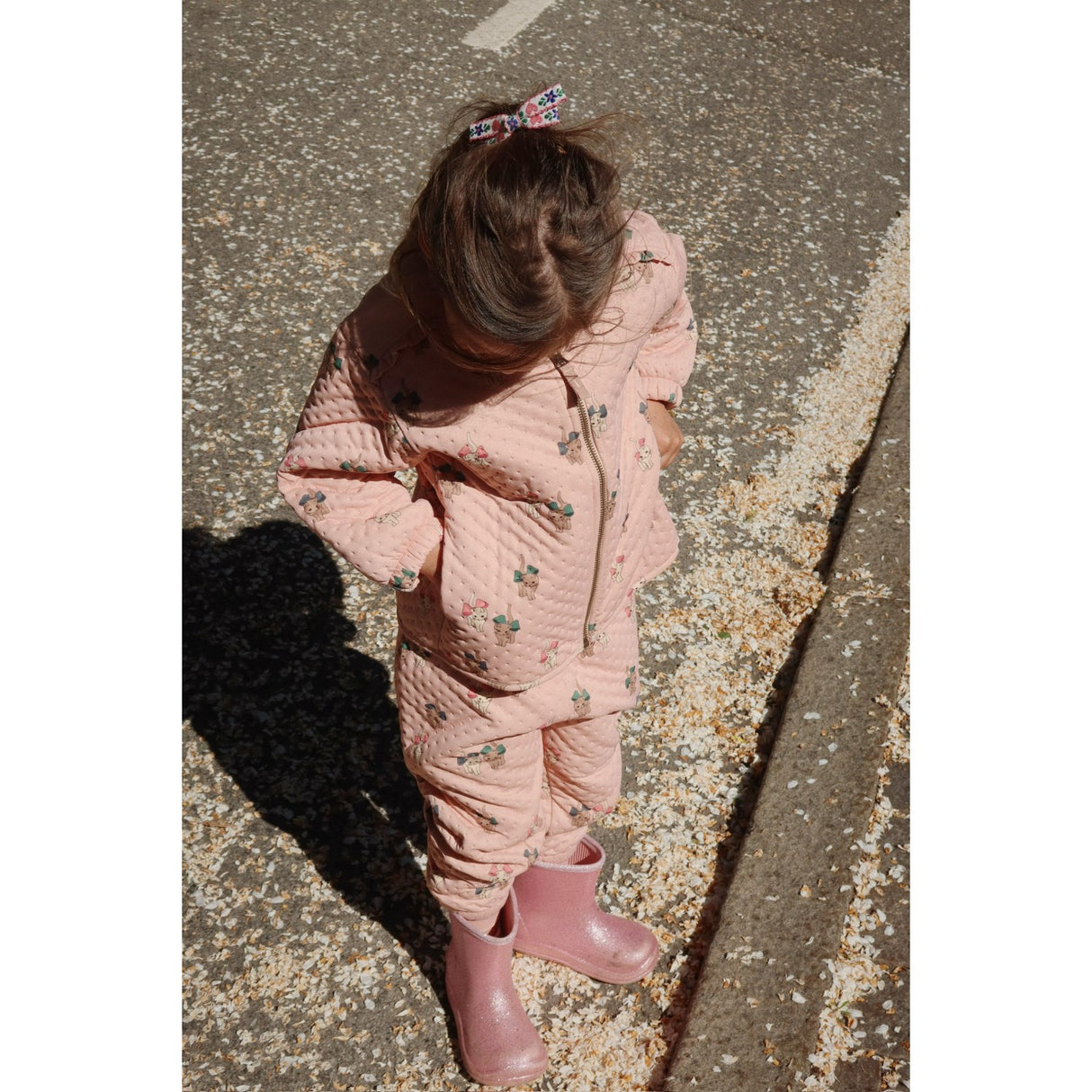 Konges Sløjd Bow Kitty Pink Thermo Frill Jacket Grs