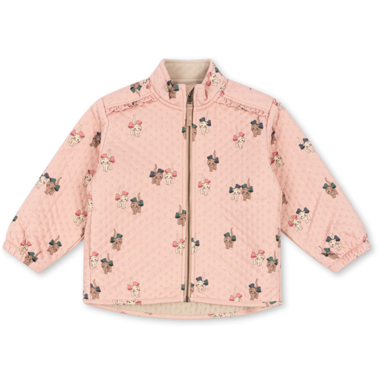 Konges Sløjd Bow Kitty Pink Thermo Frill Jacket Grs