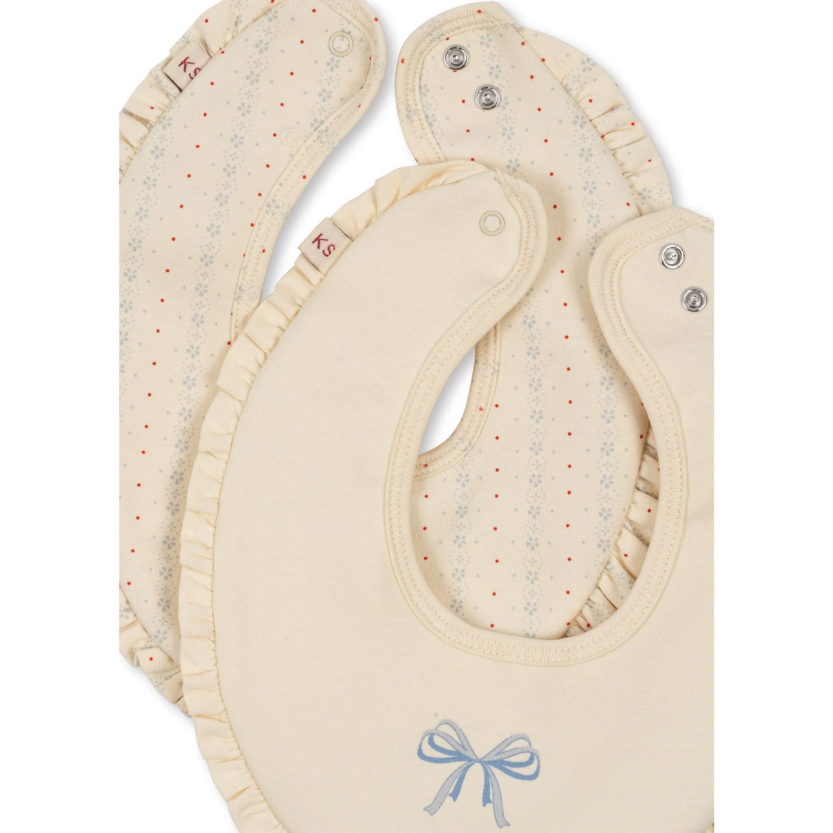 Konges Sløjd Fete De Fleur/Seedpearl Basic 2 Pack Frill Bib