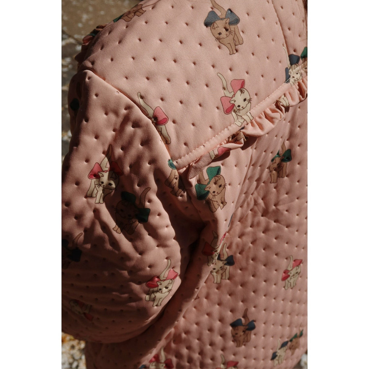 Konges Sløjd Bow Kitty Pink Thermo Frill Jacket Grs