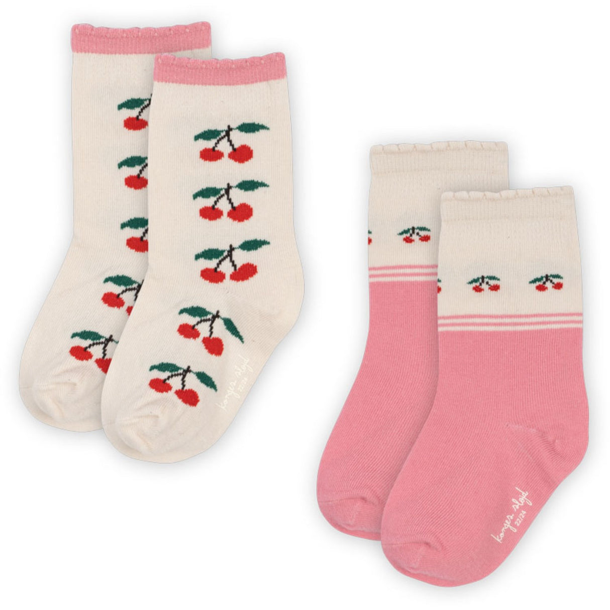 Konges Sløjd Cherry Mix 2 Pack Jacquard Socks