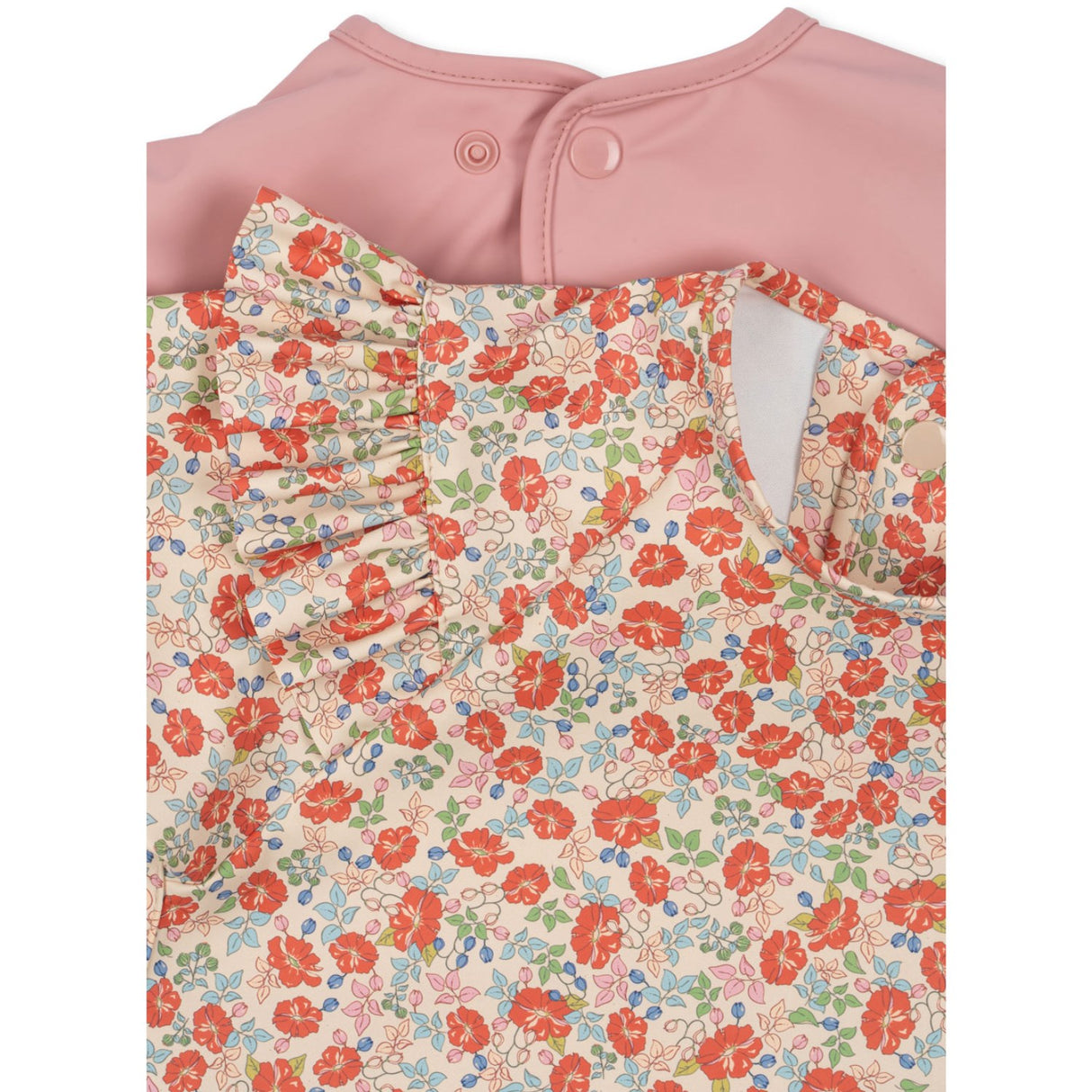 Konges Sløjd Kaluka/Bridal Rose 2 Pack Dinner Bib With Sleeves And Frill