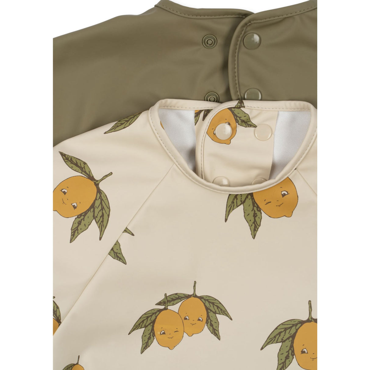 Konges Sløjd Sweet And Sour/Aloe 2 Pack Dinner Bib With Sleeves