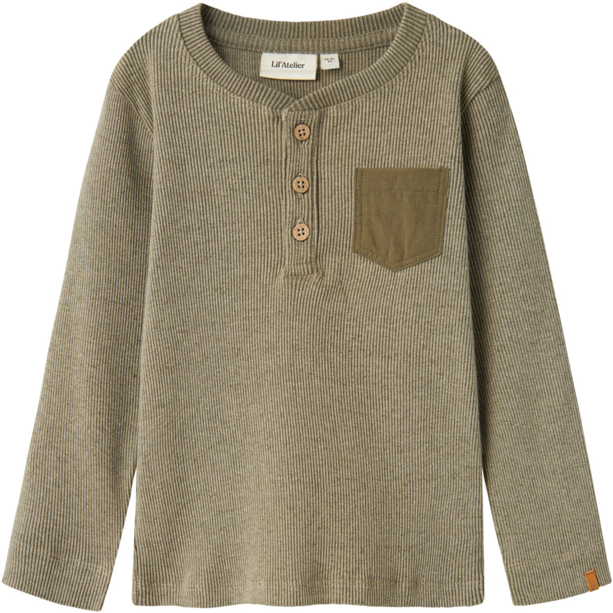Lil'Atelier Moss Gray Barbar Slim Blouse