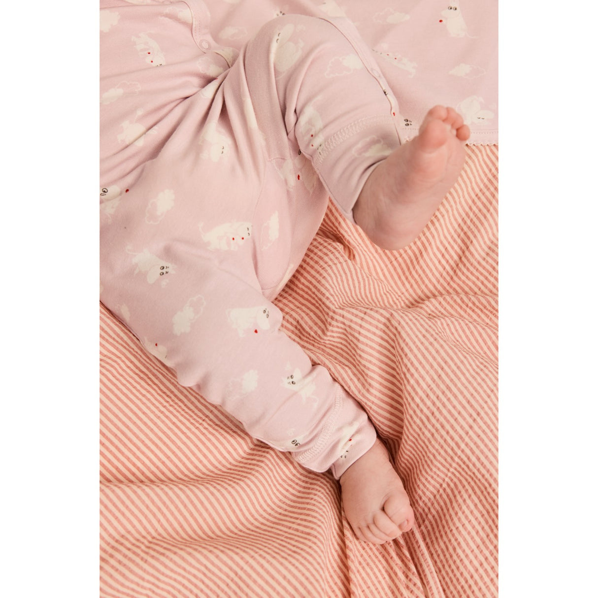 MarMar New Born Modal Smooth Print Rose Moomin Rulo Romper