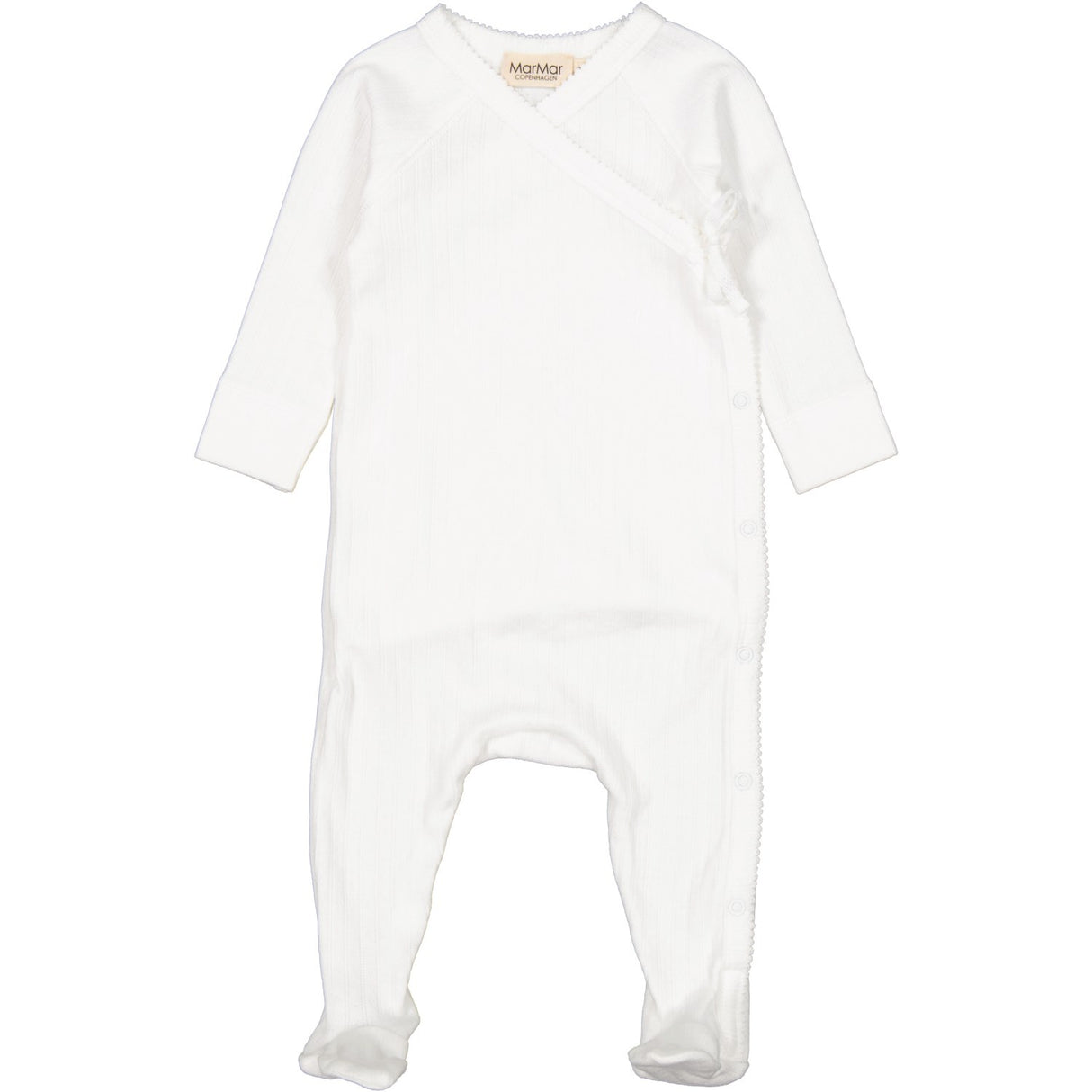 MarMar New Born Modal Pointelle Gentle White Rubetta Romper