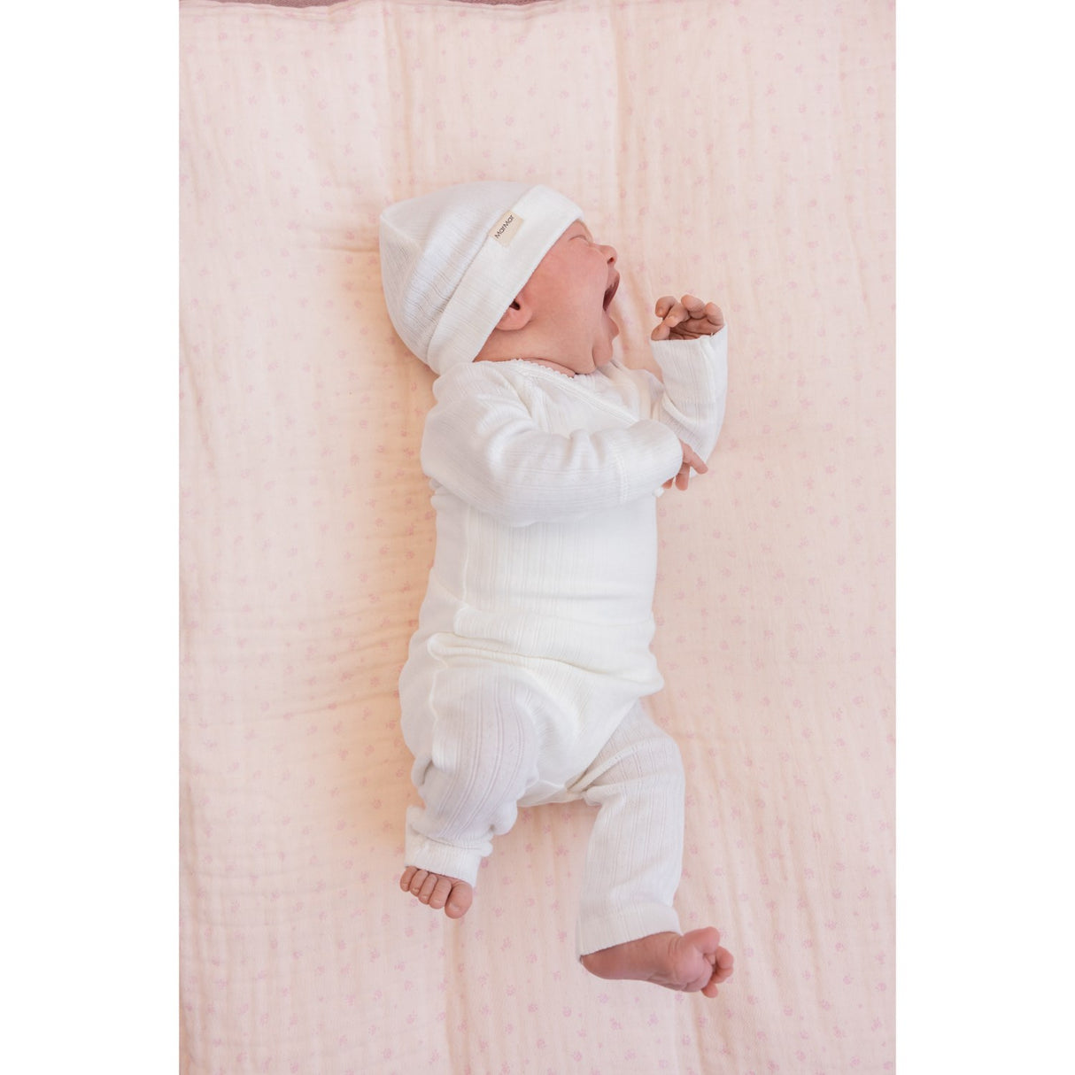 MarMar New Born Modal Pointelle Gentle White Aiko Hat