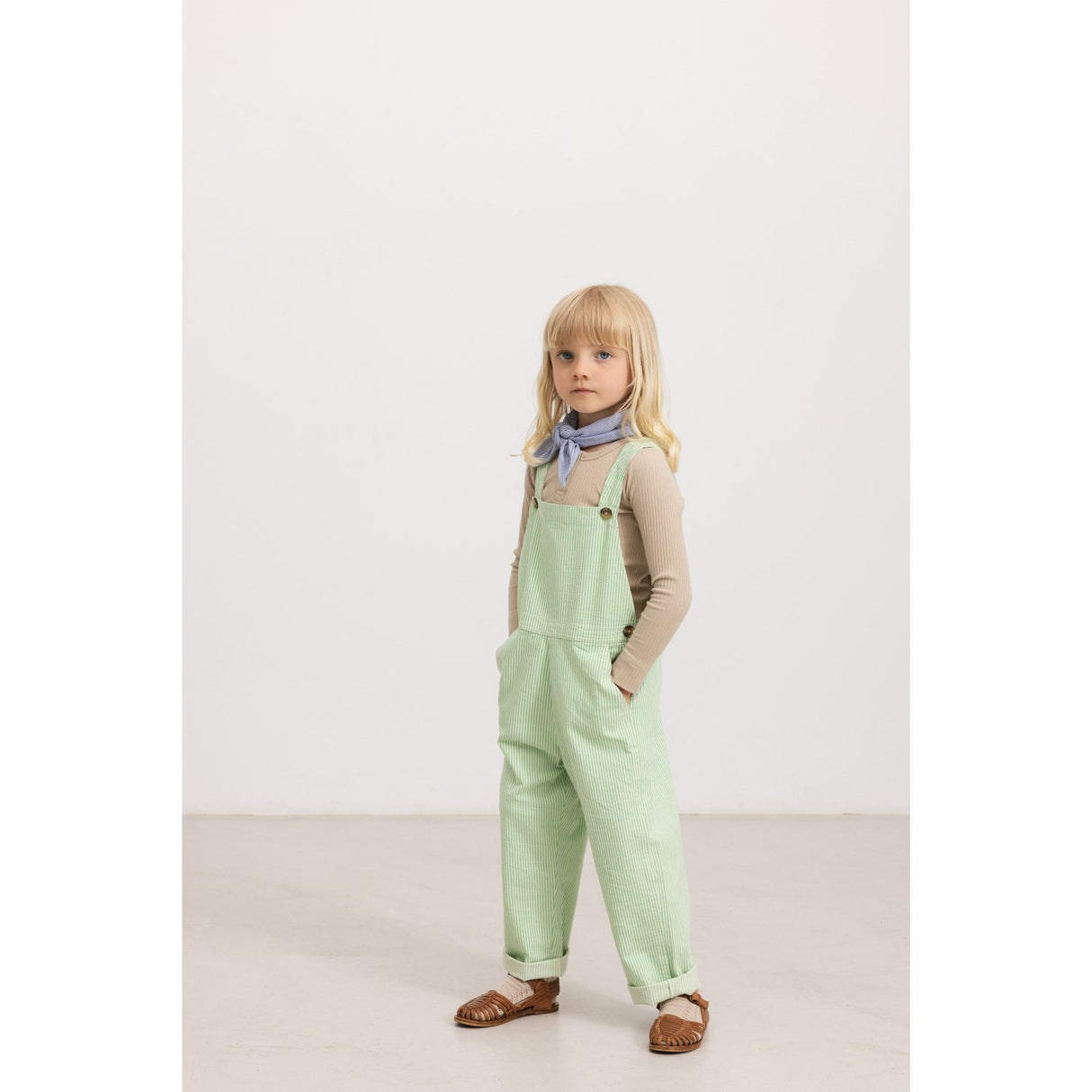 MarMar Soft Denim Cale Green Stripe Ruben Pants