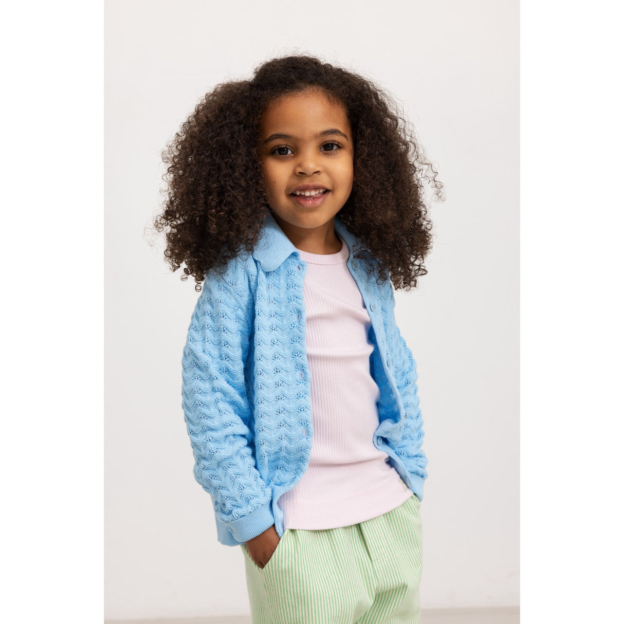 MarMar Soft Denim Cale Green Stripe Paloma Pants