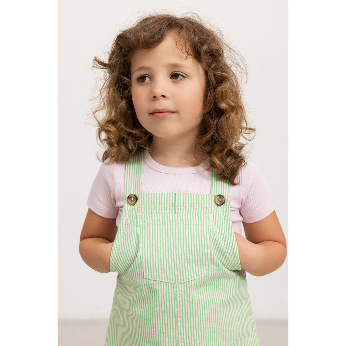 MarMar Soft Denim Cale Green Stripe Dalma Dress