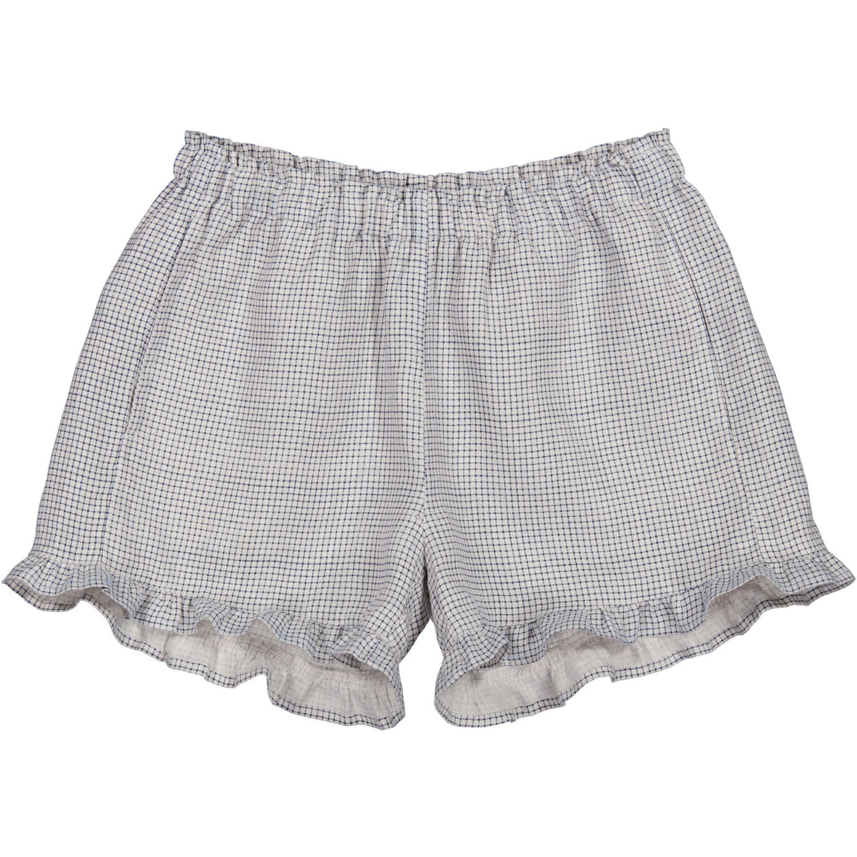 MarMar Linen Mini Check Pala Frill Shorts