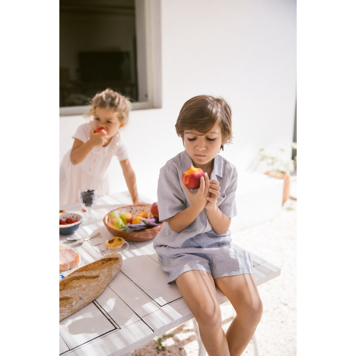 MarMar Linen Mini Check Tage Shirt