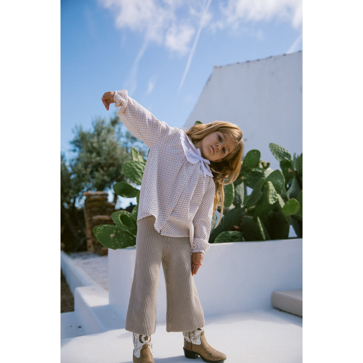 MarMar Cotton Seersucker Vito Takari Frill Shirt