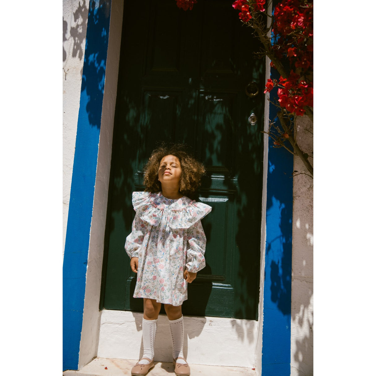 MarMar Poplin Summer Bloom Delsa LS Dress