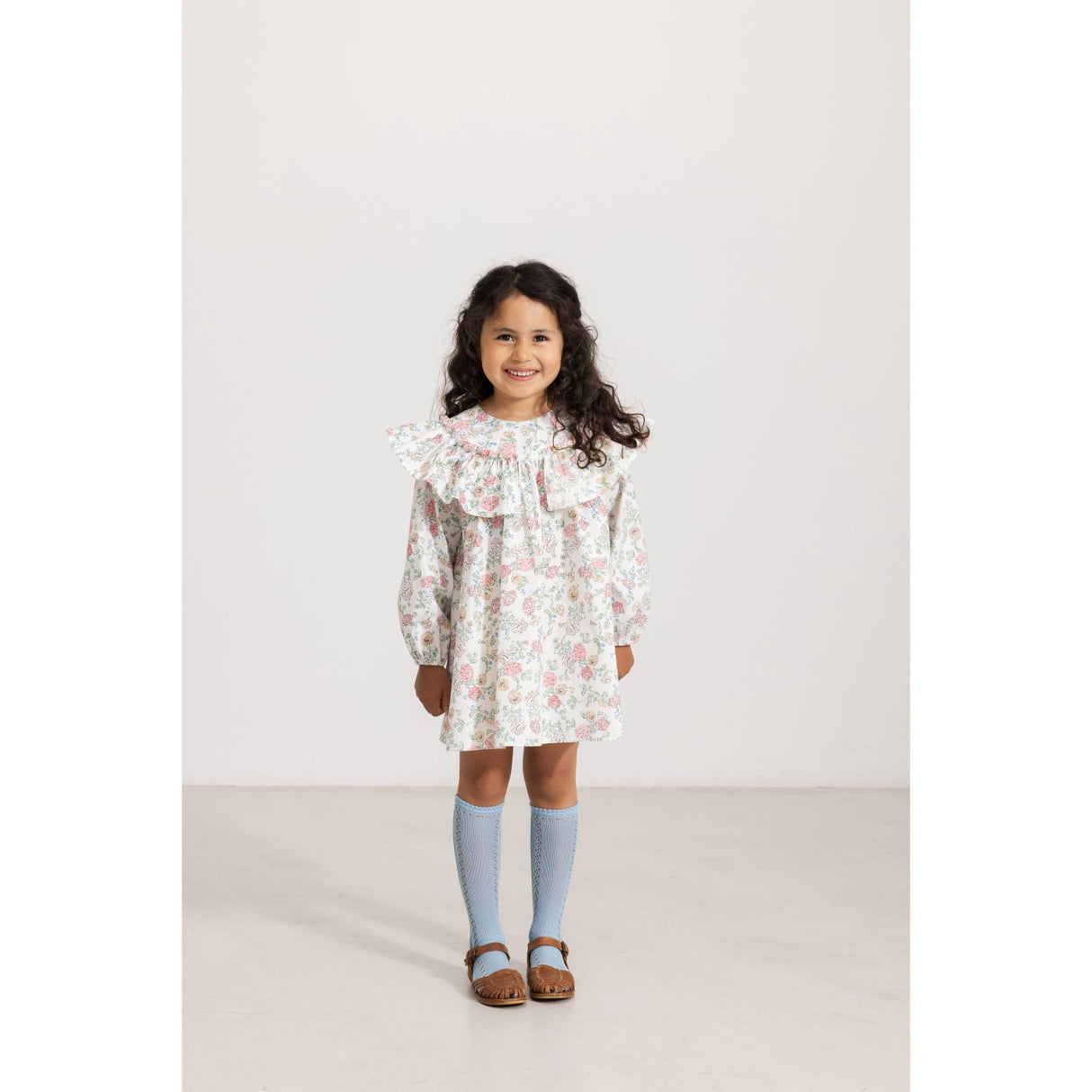 MarMar Poplin Summer Bloom Delsa LS Dress