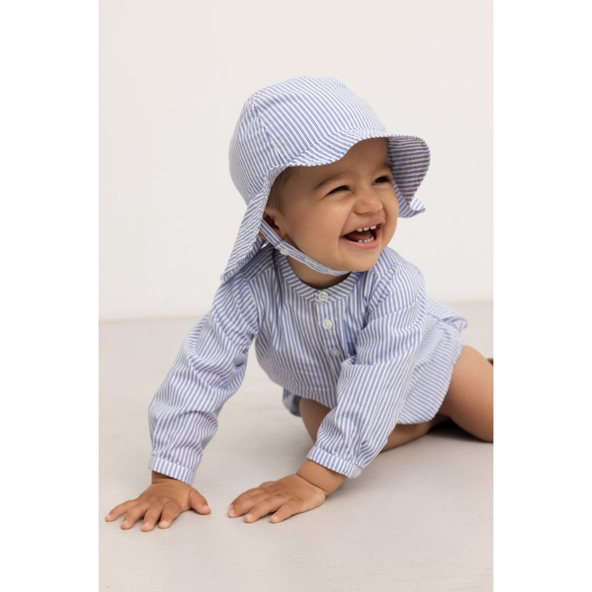 MarMar Poplin Bolich Blue Strips Alba Hat