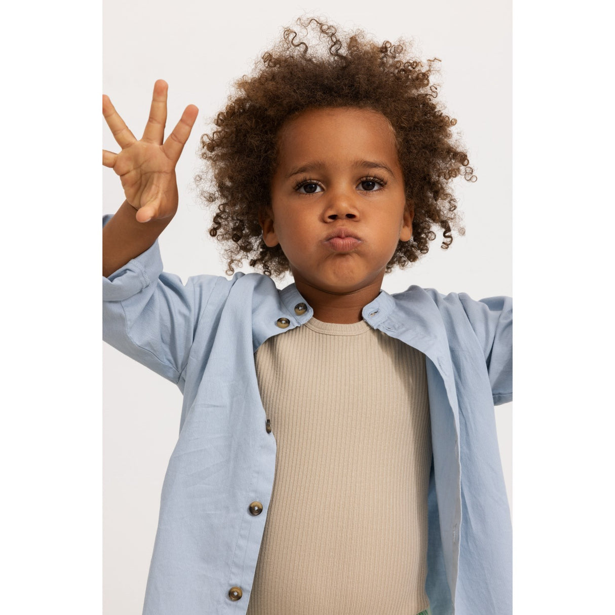 MarMar Cotton Texture Summer Sky Torben Shirt