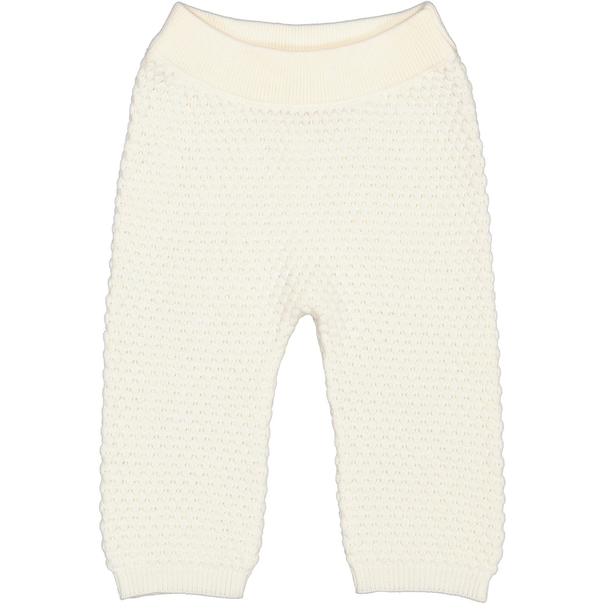 MarMar New Born Modal Mix Honeycomb Gentle White Pira Knit Pants