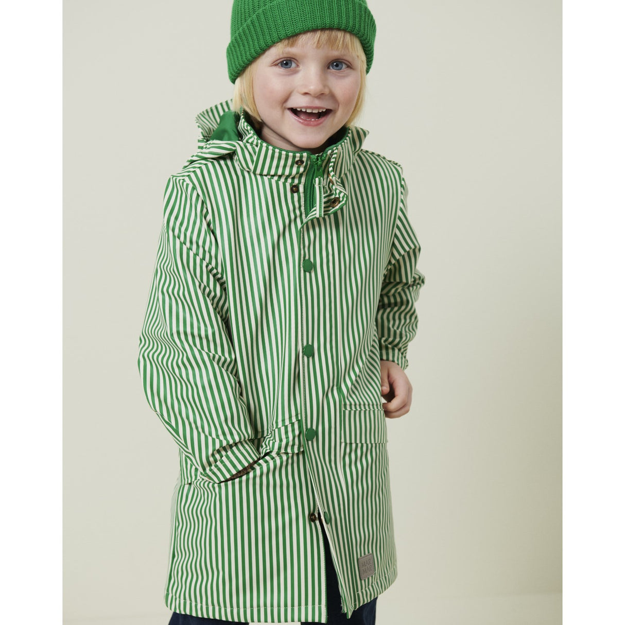 MarMar Rainwear Green Stripes October Jacket Outerwear