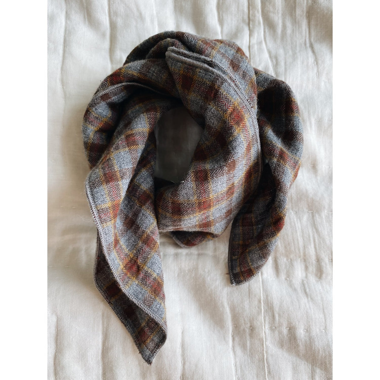 Lalaby Grey Check Eddie Scarf