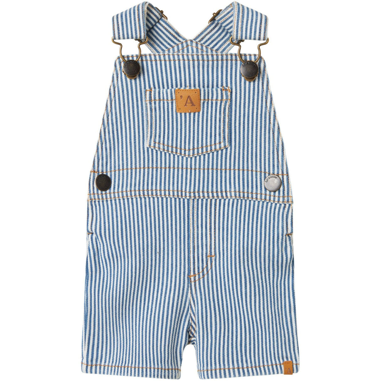Lil'Atelier Zen Blue Coconut Milk Halfdan Shorts Overall