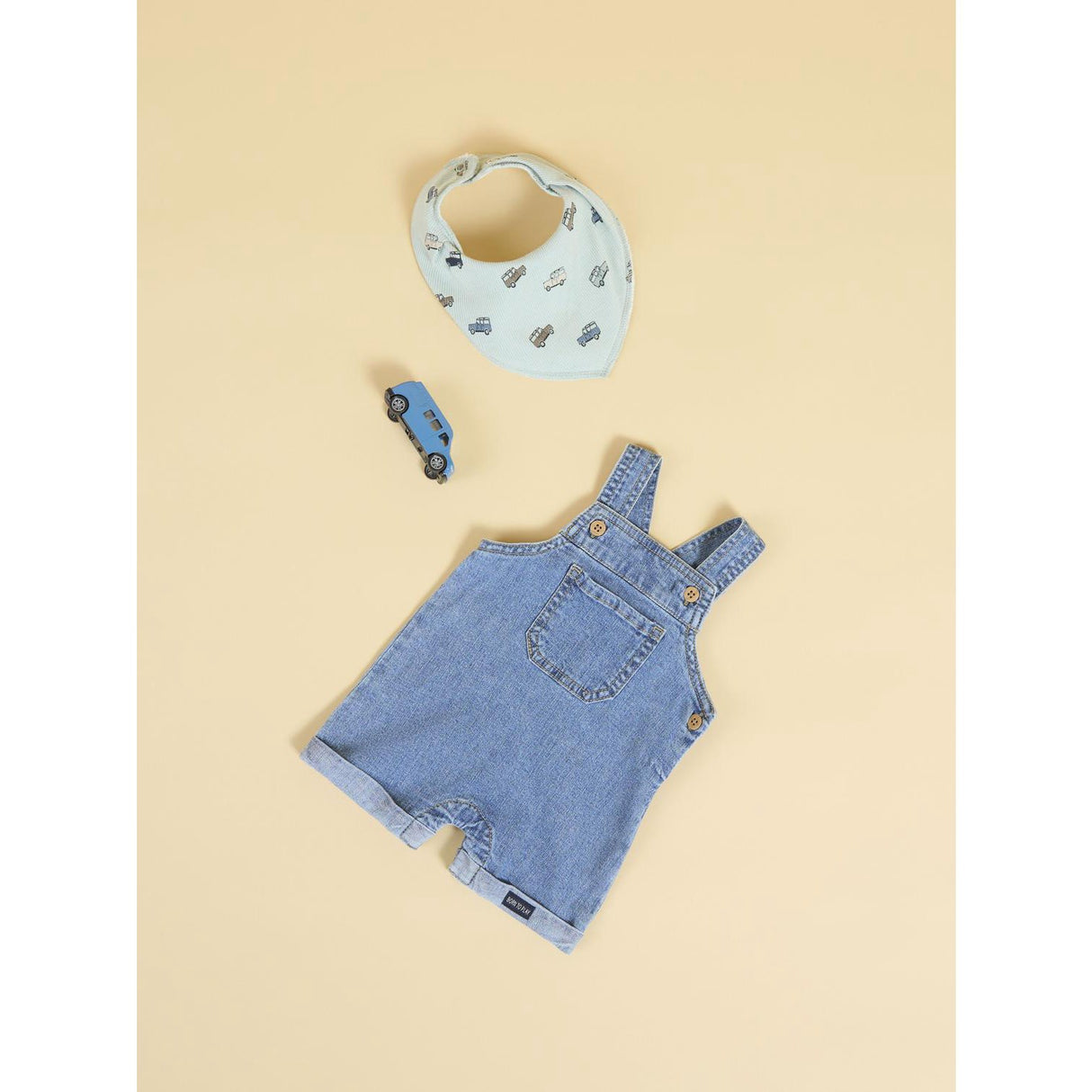 Name It Aqua Gray Hukab Scarf Bib