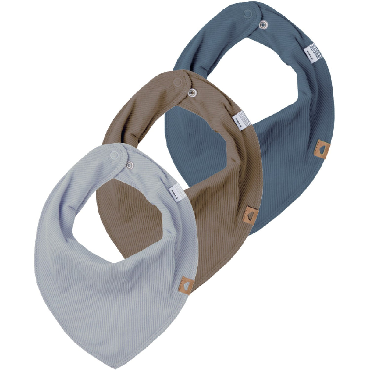 Name It Walnut Yasimhelt 3-pack Scarf Bib Rib