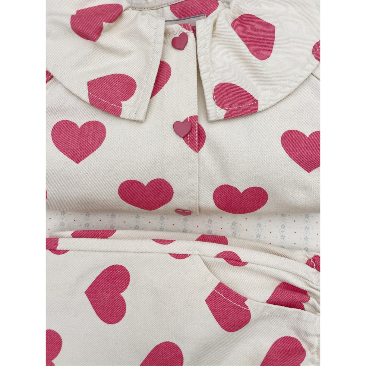 Konges Sløjd Bon Coeur Pink Magot Frill Pants Denim GOTS