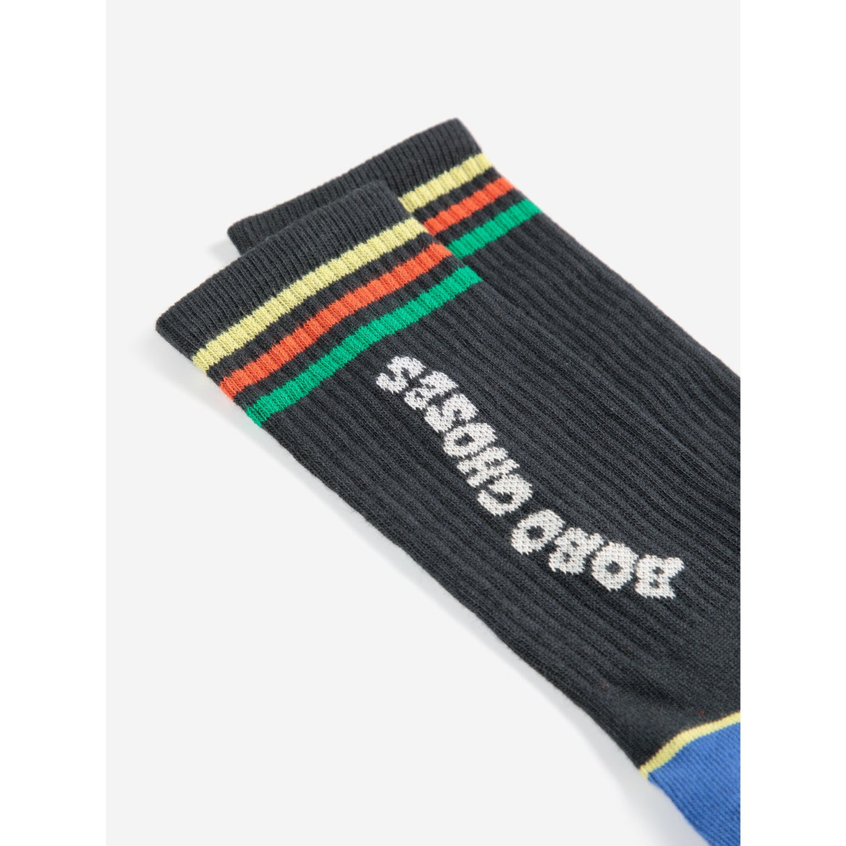 Bobo Choses Dark Grey Color Block Long Socks